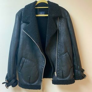 American Eagle Leather Sherling jacket